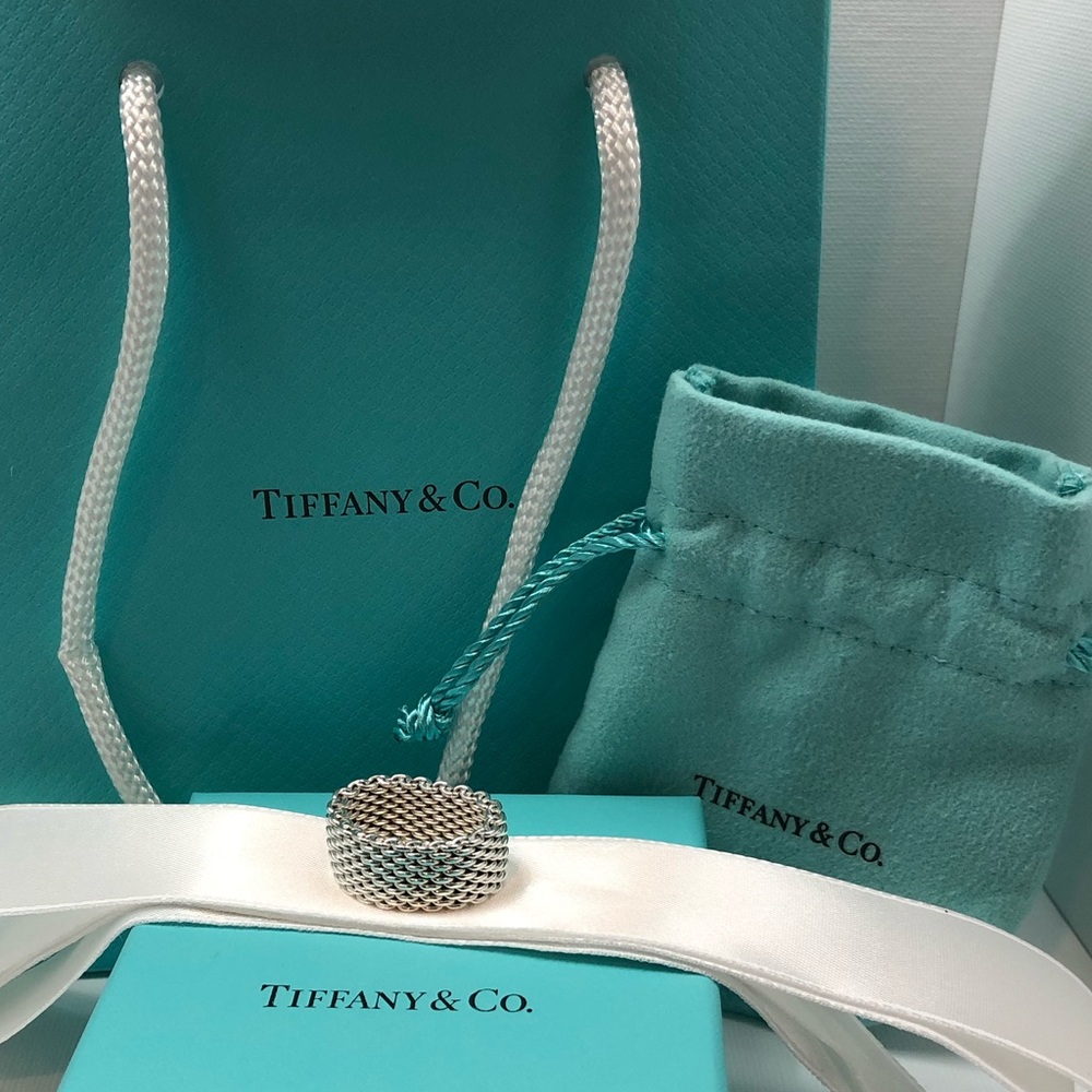 Retired Tiffany & Co Somerset Mesh Ring sz 7